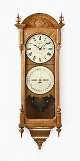 Seth Thomas Clock Co. Calendar No. 10 oak wall clock