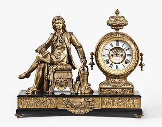 Ansonia Clock Co Papin figural shelf clock