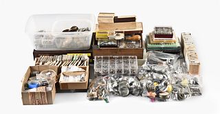 Large lot of watch material, parts and tools