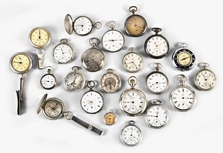 A lot of nineteen pocket watches