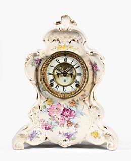 Ansonia Royal Bonn No. 503 porcelain mantel clock