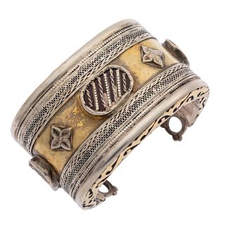 Silver, Vermeil Cuff Bracelet, Kazakhstan