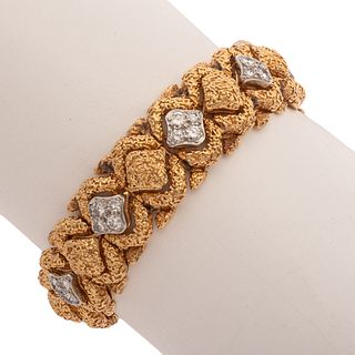 Diamond, 18k Yellow Gold Bracelet