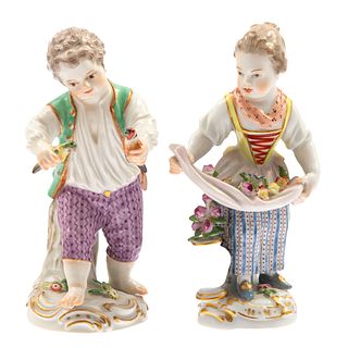 Two Meissen Figures of Children