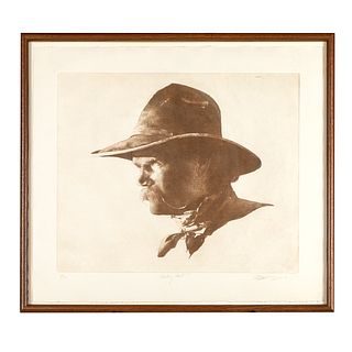 'Cowboy Poet' Lithograph, William Matthews