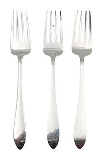 Three Tiffany Sterling Silver Serving Forks