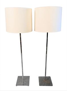 Pair of Hansen Chrome Floor Lamps