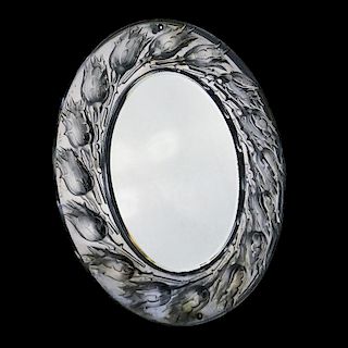 Lalique "Boutons de Roses" Crystal Table Mirror