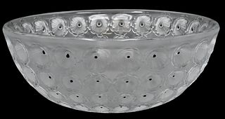 Lalique "Nemours" Frosted Crystal Bowl
