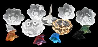 Group of 13 Lalique Glass Pieces