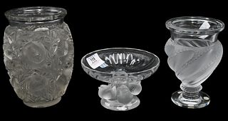 Group of Three Lalique Crystal Pieces