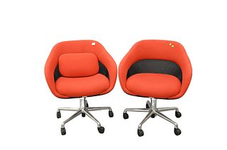 Pair of Steelcase Coalesse "SWI" Mobile Lounge Chairs