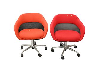 Pair of Steelcase Coalesse "SWI" Mobile Lounge Chairs
