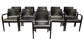 Set of Eleven Knoll Dining / Conference Armchairs