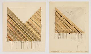 2 Michael Vessa (American 1948- ) drawings