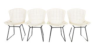 Set of Four Harry Bertoia for Knoll Wired Side Chairs
