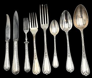82 Piece Set of Silver Plated Christofle Flatware
