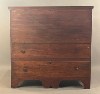 Early Two Drawer Lift Top Blanket Chest