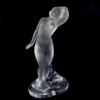 Lalique Frosted Crystal Art Deco Nude Figurine