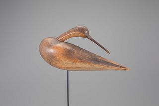 Preening Root-Head Curlew Decoy by Mark S. McNair (b. 1950)
