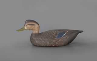 Bishops Head Black Duck Decoy by The Ward Brothers