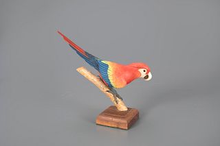 One-Third Size Scarlet Macaw by Frank S. Finney (b. 1947)