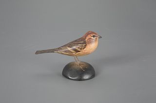 Rare Life-Size Purple Finch by A. Elmer Crowell (1862-1952)