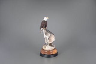 Miniature Eagle Carving by Floyd Scholz (b. 1958)