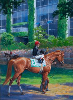 Jenness Cortez (b. 1944), Easy-Goer: Before 1989 Belmont Stakes