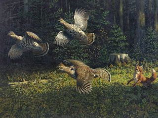 Stanley Walter Galli (1912-2009), Fox and Grouse