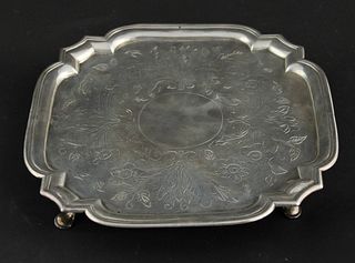 Sterling Silver Square Salver