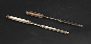 Colonial American Silver Two Sided Marrow Scoop