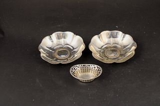 Two Tiffany Sterling Silver Flower Dishes