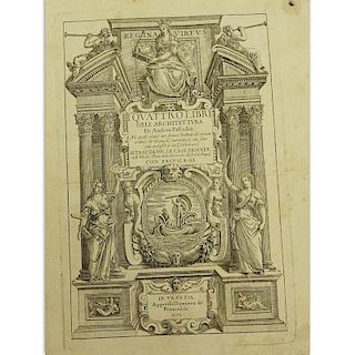 Andrea Palladio, Italian (1508-1580) I quattro libri dell'architettura, Venice 1570 (The Four Books of Architecture) in Hardc