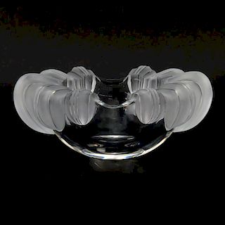 Lalique "Athena" Crystal and Frosted Crystal Coupe Bowl