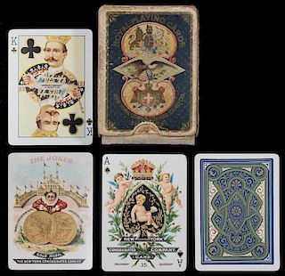 New York Consolidated Card Co. “Illuminated” Royal Playing Cards.