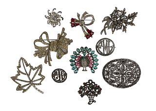 Vintage Rhinestone Pins and Jewelry