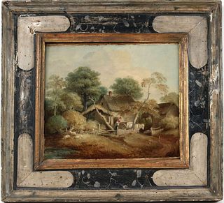18th C. English Landscape Oil on Canvas