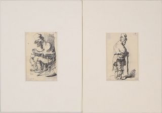Francois Vivares, Two Prints After Rembrandt