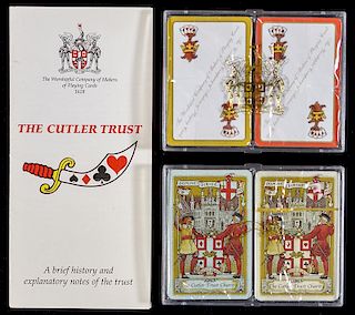 Two Worshipful Company “Cutler Trust” Playing Cards and Pamphlet.