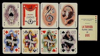 Sevenarts “La Traviata” by Erté for Alfred Dunhill of London Playing Cards.