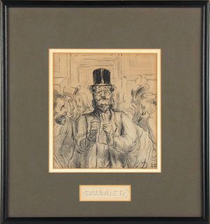 Honore Daumier, Etching, George Bernard Shaw