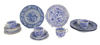 Four Transfer Decorated Ironstone Bowls