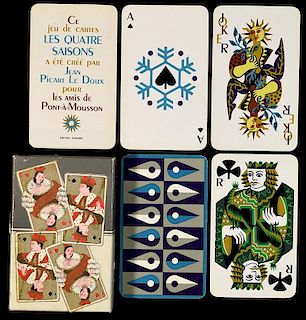 Jean Picart Le Doux “Les Quatre Saisons” Playing Cards.