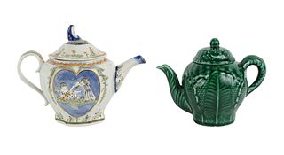 English Pearlware Porcelain Teapot