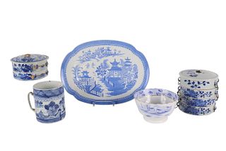 Two Chinese Blue and White Stacking Bowls