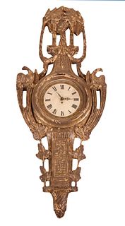 Louis XVI Style Giltwood Wall Clock