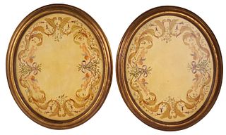 Pair of Georgian Style Painted Plaques
