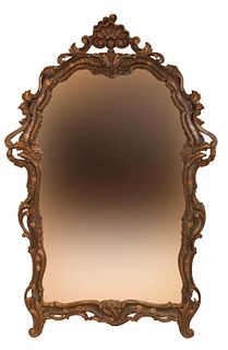Victorian Painted and Parcel-Gilt Mirror