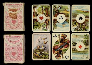 Two B. Dondorf No. 27 “Four Continents” Patience Playing Cards.